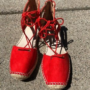 Red espadrilles
